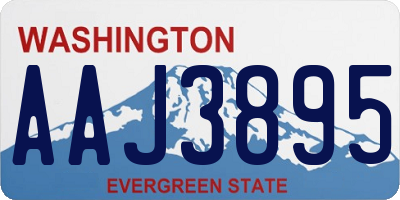 WA license plate AAJ3895