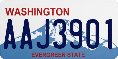 WA license plate AAJ3901