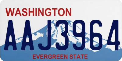 WA license plate AAJ3964