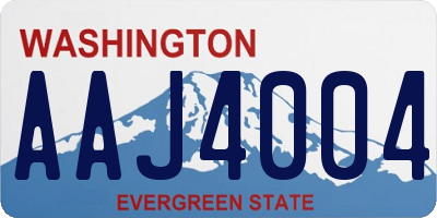 WA license plate AAJ4004