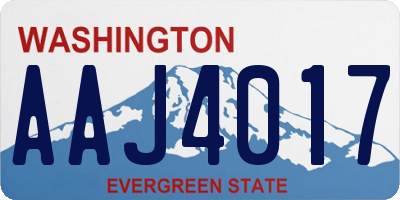 WA license plate AAJ4017