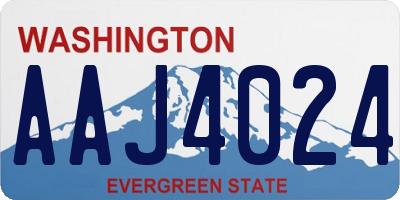 WA license plate AAJ4024