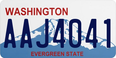 WA license plate AAJ4041