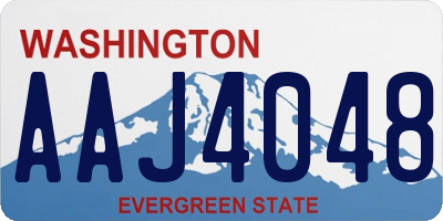 WA license plate AAJ4048
