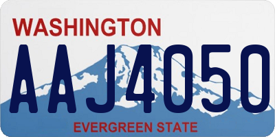 WA license plate AAJ4050