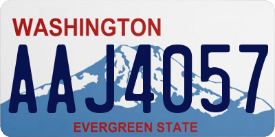 WA license plate AAJ4057