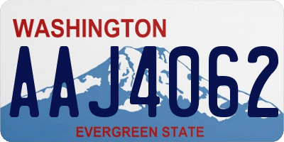 WA license plate AAJ4062