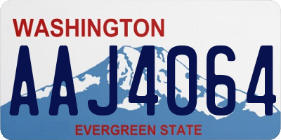 WA license plate AAJ4064