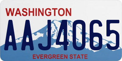 WA license plate AAJ4065