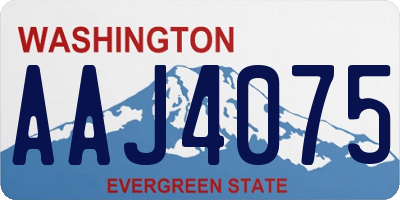 WA license plate AAJ4075