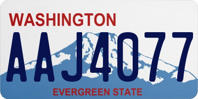 WA license plate AAJ4077