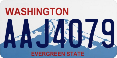 WA license plate AAJ4079