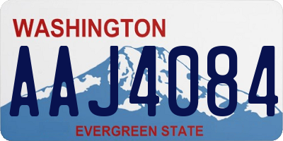 WA license plate AAJ4084
