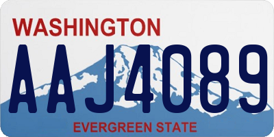 WA license plate AAJ4089