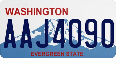 WA license plate AAJ4090