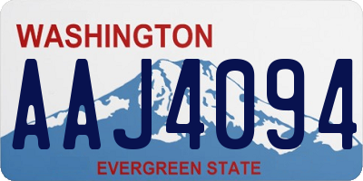 WA license plate AAJ4094