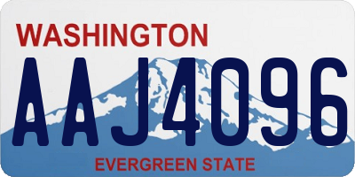 WA license plate AAJ4096