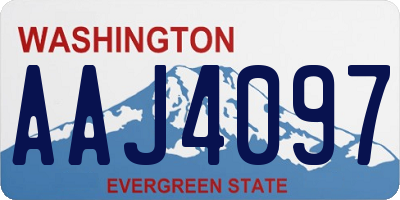 WA license plate AAJ4097