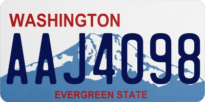 WA license plate AAJ4098