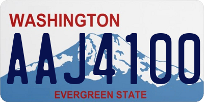 WA license plate AAJ4100