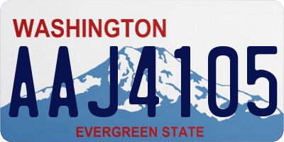 WA license plate AAJ4105