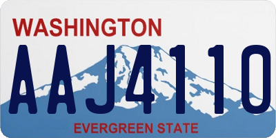 WA license plate AAJ4110