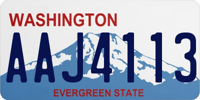 WA license plate AAJ4113