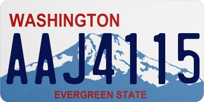 WA license plate AAJ4115