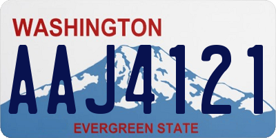 WA license plate AAJ4121