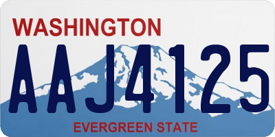 WA license plate AAJ4125