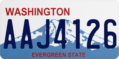 WA license plate AAJ4126