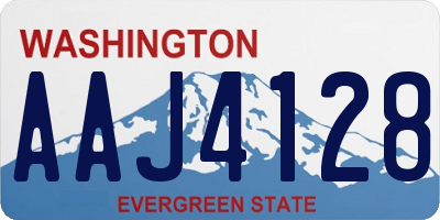 WA license plate AAJ4128