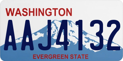 WA license plate AAJ4132