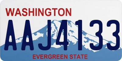 WA license plate AAJ4133