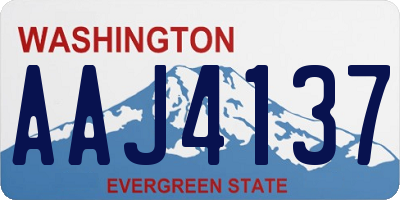 WA license plate AAJ4137