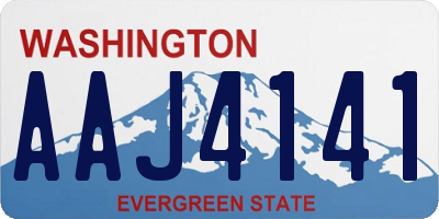 WA license plate AAJ4141