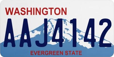 WA license plate AAJ4142