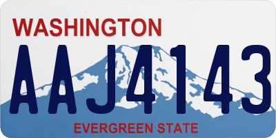 WA license plate AAJ4143