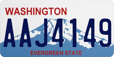 WA license plate AAJ4149