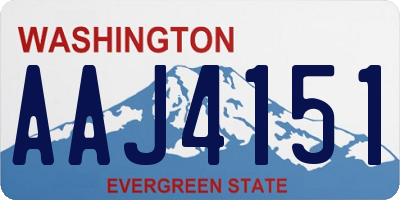 WA license plate AAJ4151