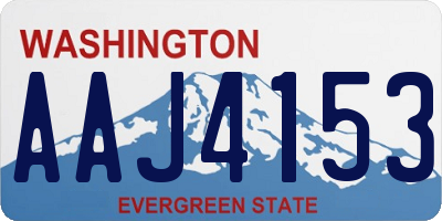 WA license plate AAJ4153