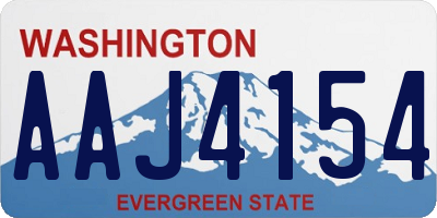 WA license plate AAJ4154