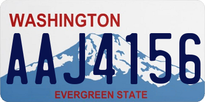 WA license plate AAJ4156