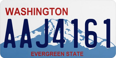 WA license plate AAJ4161