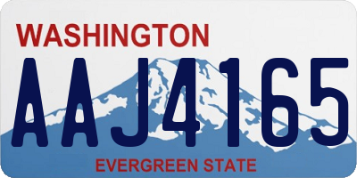 WA license plate AAJ4165