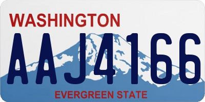 WA license plate AAJ4166