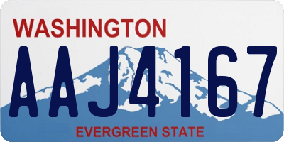 WA license plate AAJ4167