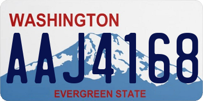 WA license plate AAJ4168