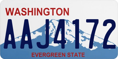 WA license plate AAJ4172