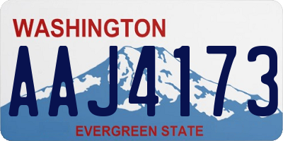 WA license plate AAJ4173
